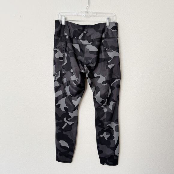 [Athleta] Gray Camo High Rise Contender Powerlift 7/8 Leggings Sz Large Tall LT - Picture 3 of 11